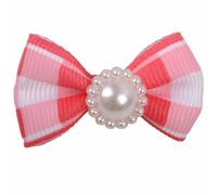 Lazo para el pelo de perros con cuadros rojos mod. Macarena de GogiPet