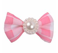 Lazo para el pelo de perros con cuadros rosas mod. Macarena de GogiPet