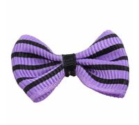 Lazo para el pelo de perros lila con rayas negras "Amadeo"