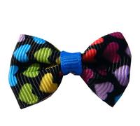 Lazo para el pelo de perros negro con corazones Sweet Heart de GogiPet