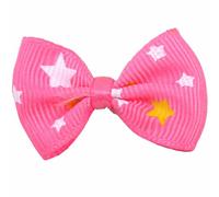 Lazo para el pelo de perros rosa con estrellas de colores de GogiPet