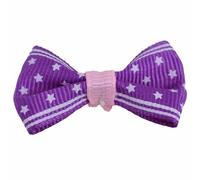 Lazo para el pelo de perros violeta con estrellas blancas de GogiPet