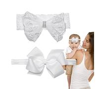 Lazo para niña | Lazos para diadema para bebés niñas | 2 uds. Diademas con nudo superelásticas con lazos para el pelo, accesorios para el cabello para recién nacidos, niñas y Ditanpu