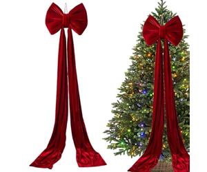 Lazo para Remate del Árbol | Grande Reutilizable | Lazo Gigante De Árbol De Navidad,para Exterior Interior Valla Escalera Frontal Fondo Hogar Fiestas Otoño San Valentín