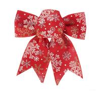 Lazo rojo clásico de Navidad para decorar árboles y coronas, mejora tu ambiente festivo