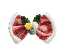 Lazo rojo para el pelo, clip para el pelo, lazos de Navidad rojos, lazos de Navidad para manualidades, hermosos clips de lazo, cinta roja para el cabello, bonitos accesorios de Navidad para fiestas de