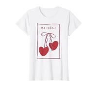 Lazo romántico con Forma de Coqueta con Forma de corazón de Cerezo de Ma Chérie, Estilo Retro Camiseta