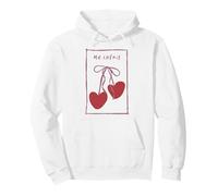 Lazo romántico con Forma de Coqueta con Forma de corazón de Cerezo de Ma Chérie, Estilo Retro Sudadera con Capucha