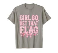 Lazo Rosa con Forma de Coqueta para mamá, diseño de la Marca Girl Go Get That Flag Camiseta