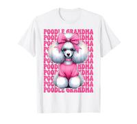Lazo Rosa con Forma de Coqueta para Perro Poodle Grandma Nana Camiseta