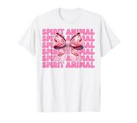 Lazo Rosa con Forma de Coqueta Spirit Animal Flamingo para niña y mamá Camiseta