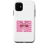 Lazo Rosa con Forma de Coqueta Spirit Animal Flamingo para niña y mamá Carcasa para iPhone 11