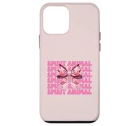 Lazo Rosa con Forma de Coqueta Spirit Animal Flamingo para niña y mamá Carcasa para iPhone 12 Mini
