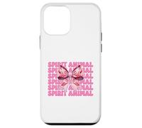 Lazo Rosa con Forma de Coqueta Spirit Animal Flamingo para niña y mamá Carcasa para iPhone 12 Mini