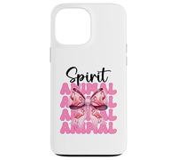 Lazo Rosa con Forma de Coqueta Spirit Animal Flamingo para niña y mamá Carcasa para iPhone 13 Pro MAX