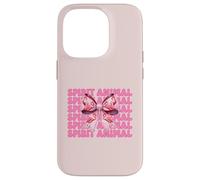 Lazo Rosa con Forma de Coqueta Spirit Animal Flamingo para niña y mamá Carcasa para iPhone 14 Pro