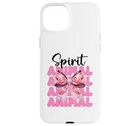 Lazo Rosa con Forma de Coqueta Spirit Animal Flamingo para niña y mamá Carcasa para iPhone 15 Plus