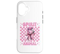 Lazo Rosa con Forma de Coqueta Spirit Animal Flamingo para niña y mamá Carcasa para iPhone 16
