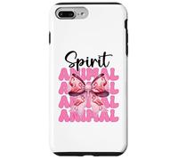 Lazo Rosa con Forma de Coqueta Spirit Animal Flamingo para niña y mamá Carcasa para iPhone 7 Plus/8 Plus
