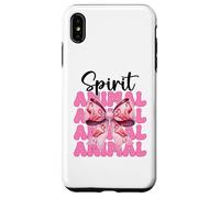 Lazo Rosa con Forma de Coqueta Spirit Animal Flamingo para niña y mamá Carcasa para iPhone XS MAX
