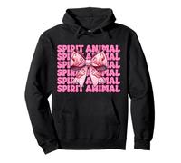 Lazo Rosa con Forma de Coqueta Spirit Animal Flamingo para niña y mamá Sudadera con Capucha