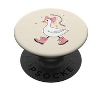 Lazo Rosa con Forma de Goose Silly On The Loose para niñas, niños y jóvenes PopSockets PopGrip Adhesivo