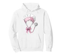 Lazo Rosa en Forma de Coqueta para Enfermera de hospicio, niña lactante Sudadera con Capucha