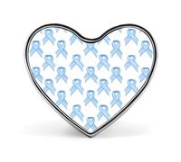 Lazos azules para concientizar sobre el cáncer de próstata, prendedores, prendedores con forma de corazón, insignias, broches, manualidades para adultos, suministros de decoración