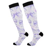 Lazos Blancos Calcetines De Compresión 50Cm Correr Calcetines Adultos Medias Para Varicosas Maternidad Hombres
