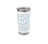 Lazos Coquette Azul Claro Vaso térmico de acero inoxidable de doble pared