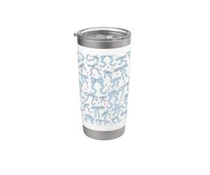 Lazos Coquette Azul Claro Vaso térmico de acero inoxidable de doble pared