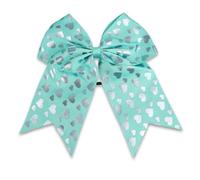 Lazos de animación de corazón para mujeres y niñas, para el día de San Valentín, lazos grandes para el pelo, lazos para el pelo, lazos para el pelo, accesorios para el cabello, 1 unidad (corazón azul)