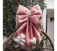 Lazos de nacimiento hechos a mano Oso Corazón Rosa BabyChic