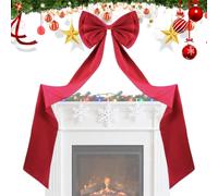 Lazos de Navidad | Con cinta larga extra grande, extra grande para la parte del árbol de Navidad Decoraciones - Para decoración del hogar interior exterior pared puerta delantera patio jardín