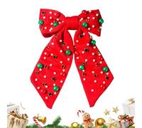 Lazos De Navidad Para Niñas | Horquilla De Con Strass Y Perlas,Pinzas Para El Cabello,Para Mujeres, Fiestas, Días Festivos, Celebraciones De Navidad, Reuniones Familiares