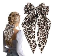 Lazos de pelo para mujer con estampado de leopardo, pinzas para el pelo con lazo grande, pinzas de pelo de cinta de raso para rizos, cabello grueso, fino y liso