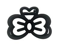 Lazos de pinza de lazo para el pelo, pinzas para el pelo, pinzas para el pelo para mujeres, pasadores de lazo grandes, mujeres princesas y niñas (negro)