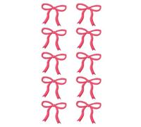 Lazos de poliéster para manualidades, accesorios para el cabello, decoración de ropa, fáciles de fijar sin herramientas, lazos de tela para padres e hijos, Rosa Roja, Talla única