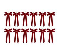 Lazos de terciopelo para árbol de Navidad, grandes recuerdos de fiesta | Decoración de árbol de Navidad grande para corona, guirnalda, pared, puerta, chimenea, chimenea, vacaciones, envoltura