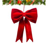 Lazos festivos de terciopelo - juego de lazo rojo, accesorio con textura de felpa, diseño de doble capa, detalle festivo hecho a mano | Ideal para decoración navideña en interiores Exhibiciones al