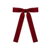 Lazos festivos de terciopelo para árboles de Navidad equipados con lazos dorados para una fijación segura y elegante decoración navideña (rojo vino)