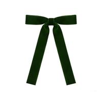 Lazos festivos de terciopelo para árboles de Navidad equipados con lazos dorados para una fijación segura y elegante decoración navideña (tinta verde)