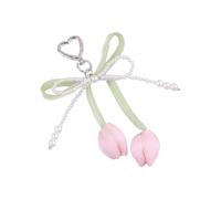 Lazos llavero bolsa de abalorios para mujer, bolso de mano, mochila, colgante de coche, llavero estético, accesorios, Q1857 1