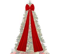 Lazos Navideños Grandes De 6 Pies, Elegante Acabado Brillante, 40x200cm, Lazo Gigante De Terciopelo , Lazo De Repisa Navideño, Portátil Y Reutilizable, Para El Hogar, Pared, Escaleras, Chimenea,