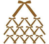 Lazos navideños rojos: lazos para árboles de Navidad de 18 cm, decoraciones para árboles de terciopelo, lazo decorativo de terciopelo, decoración navideña para uso en exteriores o interiores, lazo par