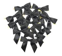 Lazos negros para bolsas, lazos de cinta de 4.3 pulgadas, cinta de Navidad surtida a granel, lazos de pan reutilizables para bolsas de golosinas, decoración de piruletas, árbol de Navidad, hogar y