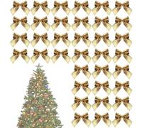 Lazos para árboles festivos: juego de decoración de 36 piezas, palabra clave, decoración navideña, tamaño versátil, detalle de material de tela, accesorios, categoría, característica interior y exter