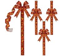 Lazos para armarios 4 piezas reutilizables LED decoración con luz cálida | Lazos largos de armario para Halloween, para salón, dormitorio, entrada, chimenea, casa de campo, fiesta, fiesta