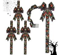 Lazos para armarios 4 unidades gigantes reutilizables LED decoración | Lazos largos de armario para Halloween, para salón, dormitorio, entrada, chimenea, casa de campo, fiesta, fiesta