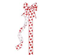 Lazos para armarios, decoración de para el día de San Valentín, de satén con Estampado de corazón de 78 Pulgadas, romántico, Acento de Envoltura de Regalo, Decorativo para Puerta de